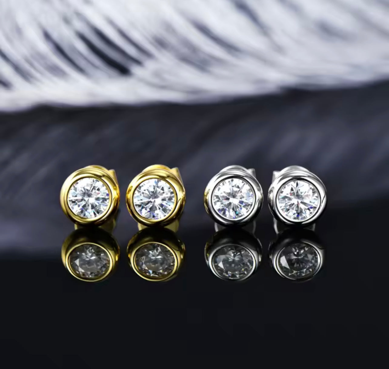 Iced Out Three-Piece Round Cut Necklace & Earring Set By Diamond District Cartel