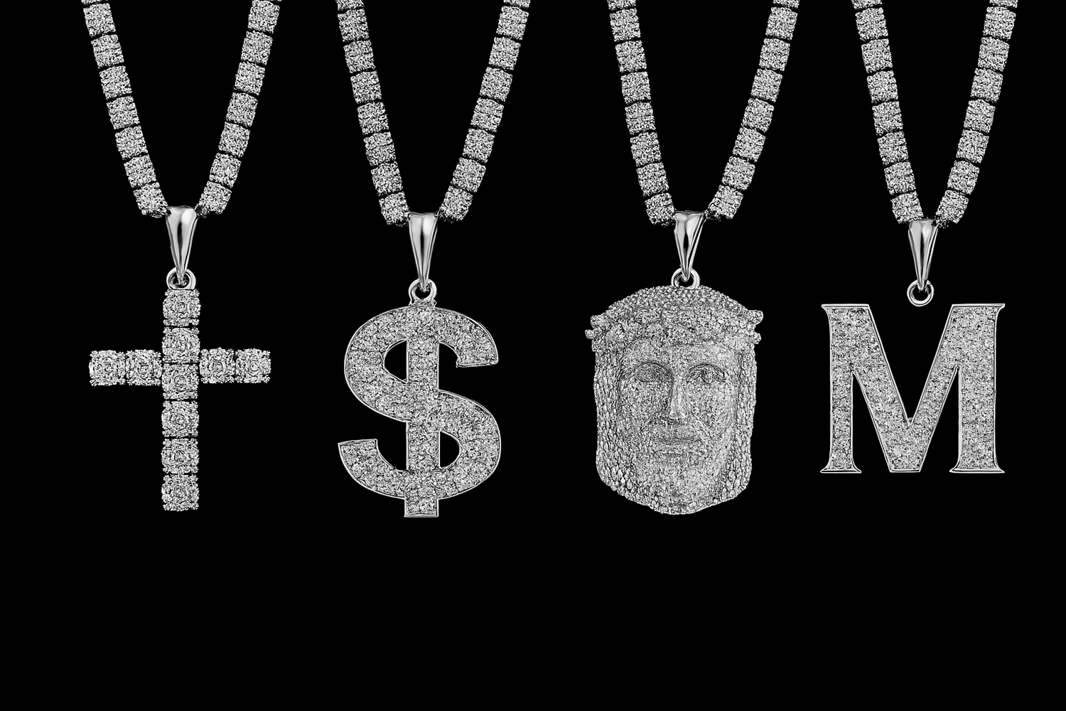 Iced Out Pendants Division By Diamond District Cartel