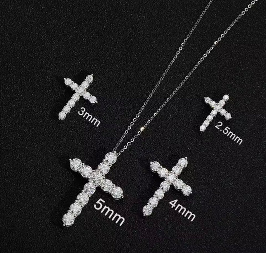 Women's Iced Out Cross Pendant By Diamond District Cartel