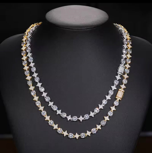 Iced Out Star & Stone Tennis Chain By Diamond District Cartel